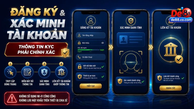 Trang chủ Hướng dẫn đăng ký tài khoản DE88