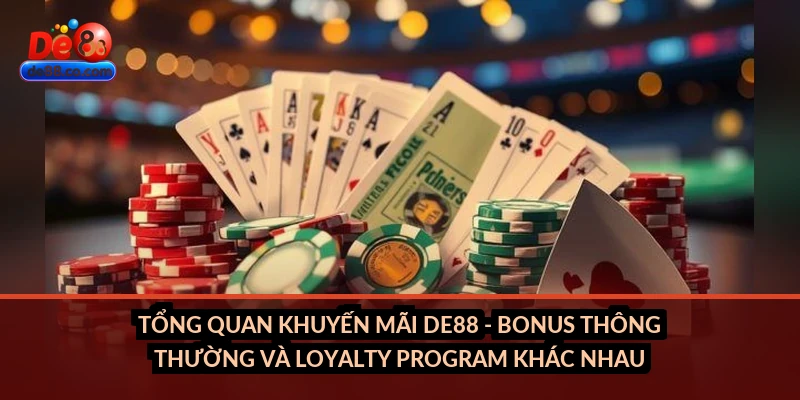 Tổng quan khuyến mãi DE88 - bonus thông thường và loyalty program khác nhau thế nào