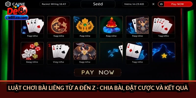 Luật chơi bài liêng từ A đến Z - chia bài, đặt cược và kết quả