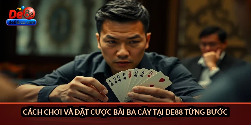 Cách chơi và đặt cược bài ba cây tại DE88 từng bước
