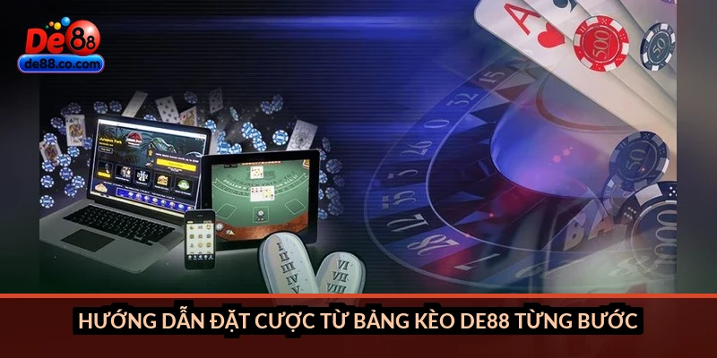 Hướng dẫn đặt cược từ bảng kèo DE88 từng bước
